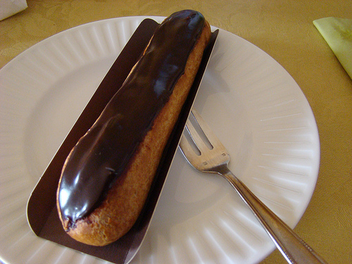 Dark chocolate eclair from La Maison du Chocolat